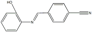 4-{[(2-hydroxyphenyl)imino]methyl}benzonitrile Struktur