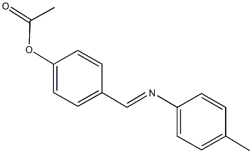 4-{[(4-methylphenyl)imino]methyl}phenyl acetate Struktur