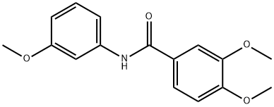 3,4-dimethoxy-N-(3-methoxyphenyl)benzamide Struktur