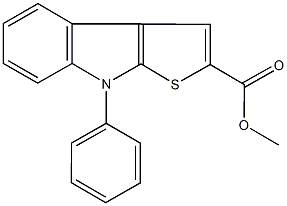 methyl 8-phenyl-8H-thieno[2,3-b]indole-2-carboxylate Struktur