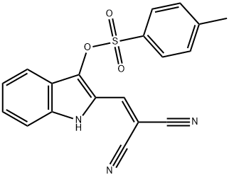 2-(2,2-dicyanovinyl)-1H-indol-3-yl 4-methylbenzenesulfonate Struktur