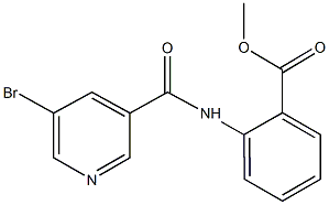 methyl 2-{[(5-bromo-3-pyridinyl)carbonyl]amino}benzoate Struktur