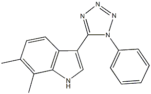 6,7-dimethyl-3-(1-phenyl-1H-tetraazol-5-yl)-1H-indole Struktur