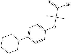 2-(4-cyclohexylphenoxy)-2-methylpropanoic acid Struktur