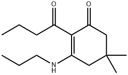 2-butyryl-5,5-dimethyl-3-(propylamino)cyclohex-2-en-1-one Struktur