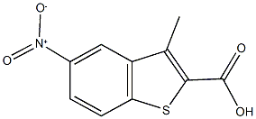 5-nitro-3-methyl-1-benzothiophene-2-carboxylic acid Struktur