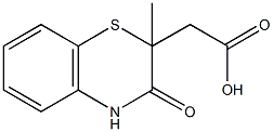 (2-methyl-3-oxo-3,4-dihydro-2H-1,4-benzothiazin-2-yl)acetic acid Struktur