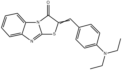 2-[4-(diethylamino)benzylidene][1,3]thiazolo[3,2-a]benzimidazol-3(2H)-one Struktur