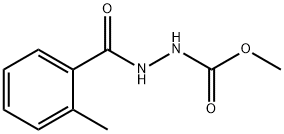 methyl 2-(2-methylbenzoyl)hydrazinecarboxylate Struktur