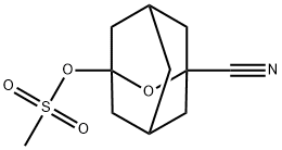 3-cyano-2-oxatricyclo[3.3.1.1~3,7~]dec-1-yl methanesulfonate Struktur