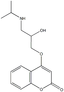 4-[2-hydroxy-3-(isopropylamino)propoxy]-2H-chromen-2-one Struktur