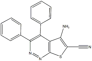 5-amino-3,4-diphenylthieno[2,3-c]pyridazine-6-carbonitrile Struktur