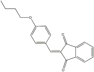 2-(4-butoxybenzylidene)-1H-indene-1,3(2H)-dione Struktur