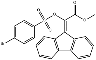 methyl {[(4-bromophenyl)sulfonyl]oxy}(9H-fluoren-9-ylidene)acetate Struktur