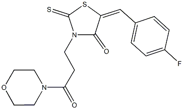 5-(4-fluorobenzylidene)-3-[3-(4-morpholinyl)-3-oxopropyl]-2-thioxo-1,3-thiazolidin-4-one Struktur