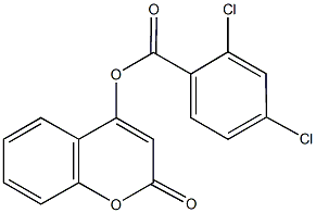 2-oxo-2H-chromen-4-yl 2,4-dichlorobenzoate Struktur