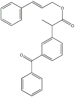 cinnamyl 2-(3-benzoylphenyl)propanoate Struktur