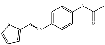 N-{4-[(2-thienylmethylene)amino]phenyl}acetamide Struktur