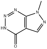 7-Methyl-7H-pyrazolo[3,4-d]-v-triazin-4-ol Struktur