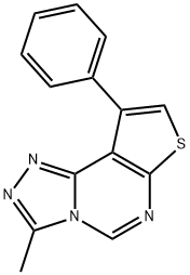 3-methyl-9-phenylthieno[3,2-e][1,2,4]triazolo[4,3-c]pyrimidine Struktur