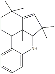 3,3,5,5,10c-pentamethyl-1,2,3,5,5a,6,10b,10c-octahydrocyclopenta[gh]phenanthridine Struktur