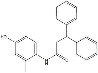 N-(4-hydroxy-2-methylphenyl)-3,3-diphenylpropanamide Struktur