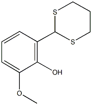 2-(1,3-dithian-2-yl)-6-methoxyphenol Struktur