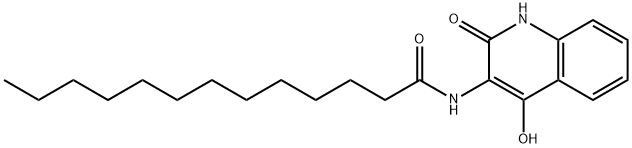 N-(4-hydroxy-2-oxo-1,2-dihydro-3-quinolinyl)tridecanamide Struktur