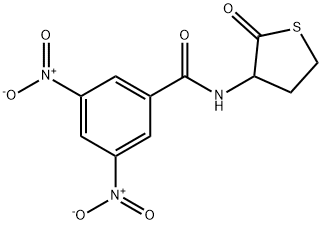 3,5-bisnitro-N-(2-oxotetrahydro-3-thienyl)benzamide Struktur