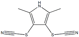 4-(cyanosulfanyl)-2,5-dimethyl-1H-pyrrol-3-yl thiocyanate Struktur