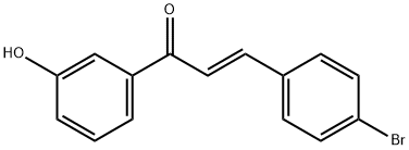 3-(4-bromophenyl)-1-(3-hydroxyphenyl)-2-propen-1-one Struktur