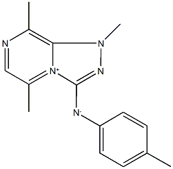 N-(1,5,8-trimethyl-1H-[1,2,4]triazolo[4,3-a]pyrazin-3-yl-4-io)-4-methylanilide Struktur