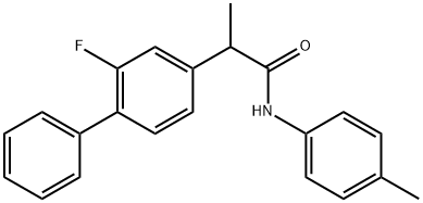 2-(2-fluoro[1,1'-biphenyl]-4-yl)-N-(4-methylphenyl)propanamide Struktur