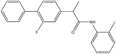 2-(2-fluoro[1,1'-biphenyl]-4-yl)-N-(2-methylphenyl)propanamide Struktur