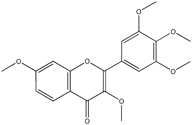 3,7-dimethoxy-2-(3,4,5-trimethoxyphenyl)-4H-chromen-4-one Struktur