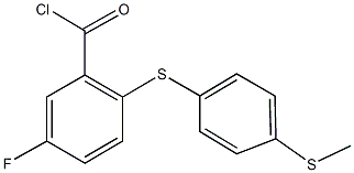 5-fluoro-2-{[4-(methylsulfanyl)phenyl]sulfanyl}benzoyl chloride Struktur