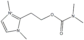 2-(1,3-dimethyl-1H-imidazol-3-ium-2-yl)ethyl dimethylcarbamate Struktur