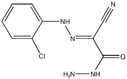 2-[(2-chlorophenyl)hydrazono]-2-cyanoacetohydrazide Struktur