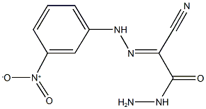 2-cyano-2-({3-nitrophenyl}hydrazono)acetohydrazide Struktur