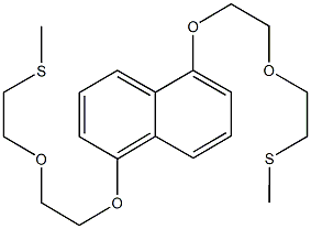 1,5-bis{2-[2-(methylsulfanyl)ethoxy]ethoxy}naphthalene Struktur