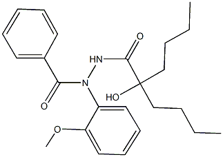 N'-(2-butyl-2-hydroxyhexanoyl)-N-(2-methoxyphenyl)benzohydrazide Struktur