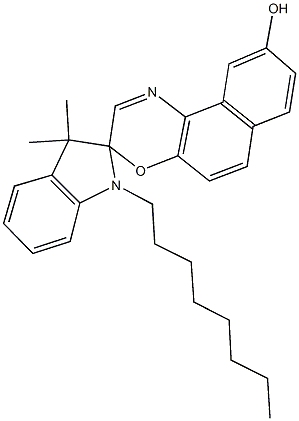 3',3'-dimethyl-1'-octylspiro(3H-naphtho[2,1-b][1,4]oxazine-3,2'-indoline)-9-ol Struktur