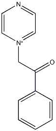 1-(2-oxo-2-phenylethyl)pyrazin-1-ium Struktur