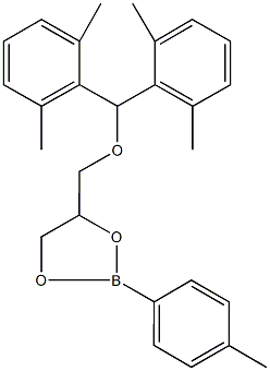 bis(2,6-dimethylphenyl)methyl [2-(4-methylphenyl)-1,3,2-dioxaborolan-4-yl]methyl ether Struktur