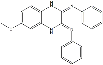 N-[6-methoxy-3-(phenylimino)-1,4-dihydro-2-quinoxalinylidene]-N-phenylamine Struktur