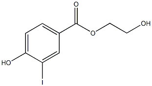 2-hydroxyethyl 4-hydroxy-3-iodobenzoate Struktur