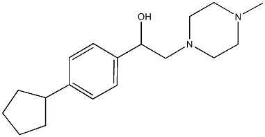 1-(4-cyclopentylphenyl)-2-(4-methyl-1-piperazinyl)ethanol Struktur