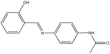 N-{4-[(2-hydroxybenzylidene)amino]phenyl}acetamide Struktur