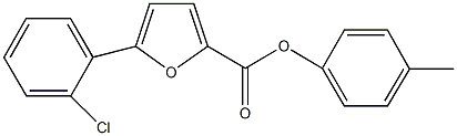 4-methylphenyl 5-(2-chlorophenyl)-2-furoate Struktur