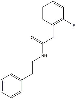 2-(2-fluorophenyl)-N-(2-phenylethyl)acetamide Struktur